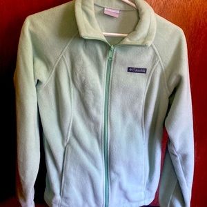 Light mint-ish green Fleece Women’s/Jr’s Columbia Jacket Small Benton Springs